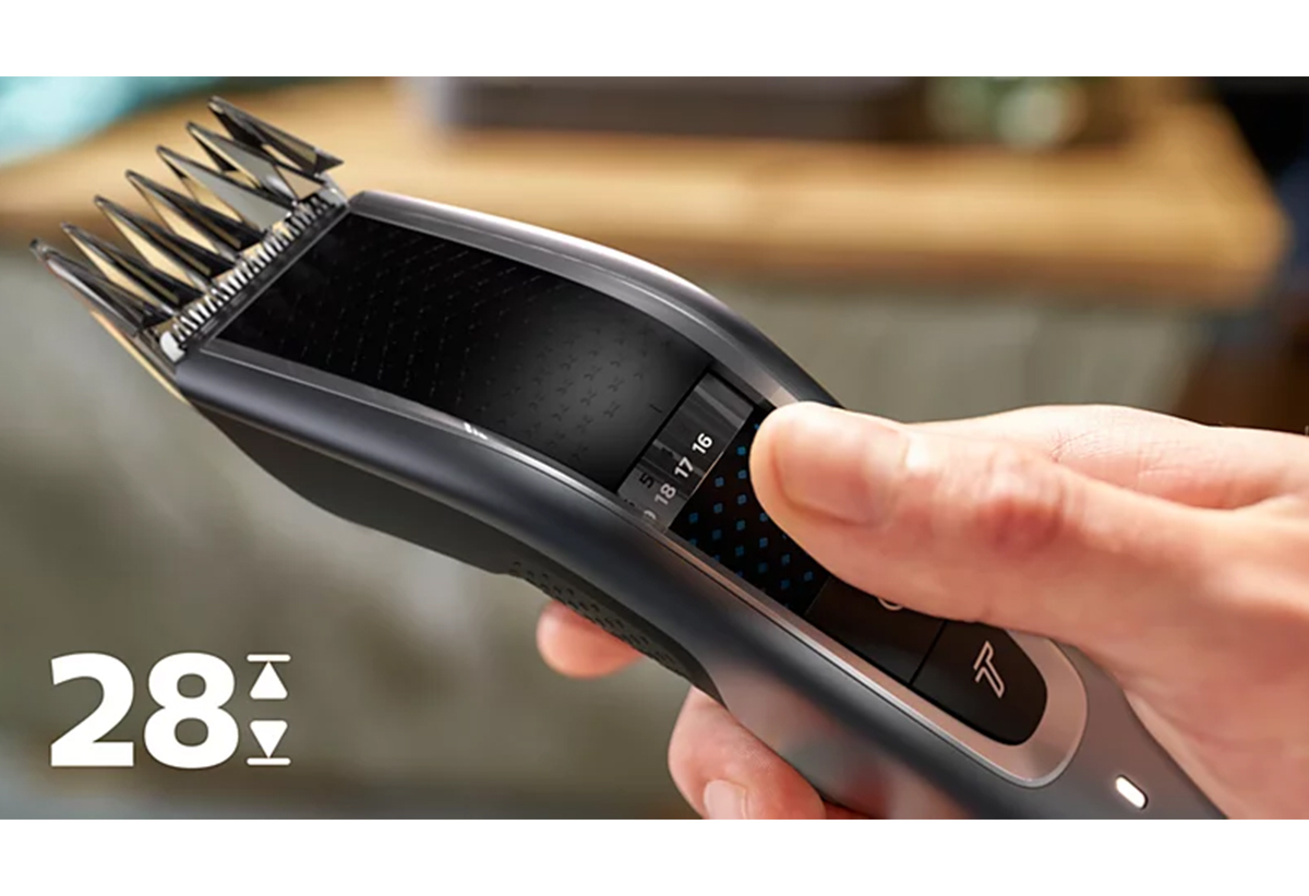 Απεικονίζεται το σημείο ρύθμισης των διαβαθμίσεων της κουρευτικής.